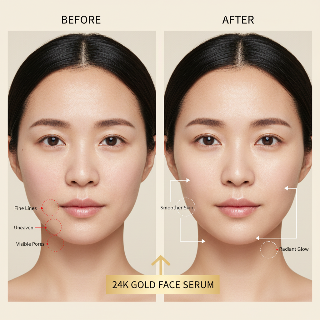 100ml 24k Gold Hyaluronic Acid Nicotinamide Face Serum Anti Aging Facial Lifting Collagen Essence Skin Care Whitening Serum